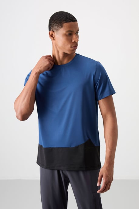 Farbblockiertes Rundhalsausschnitt T-Shirt - Image 5