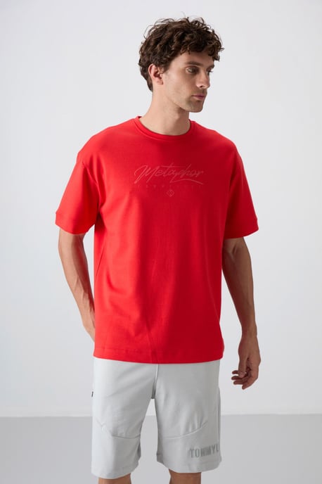 Übergröße Bedrucktes Rundhals-T-Shirt - Image 1