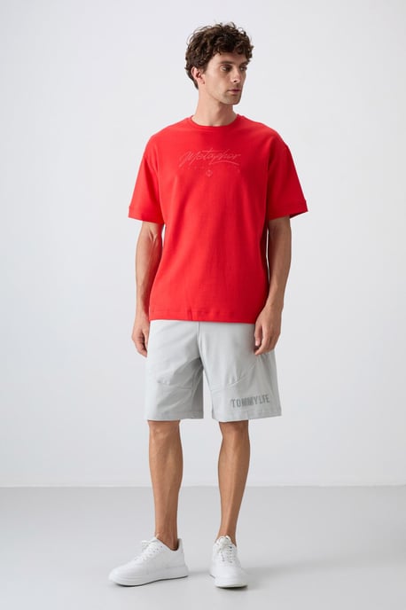 Übergröße Bedrucktes Rundhals-T-Shirt - Image 2