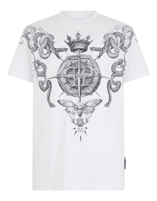 Round Neck T-Shirt Wind Rose Tattoo - Image 1