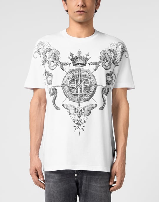 Round Neck T-Shirt Wind Rose Tattoo - Image 2
