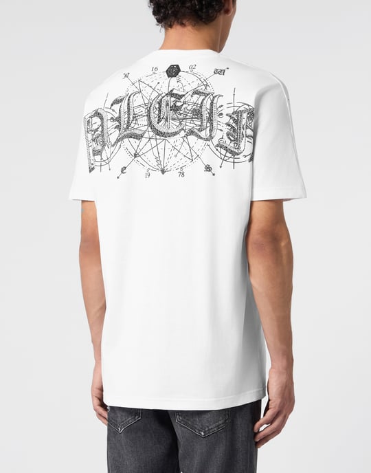 Round Neck T-Shirt Wind Rose Tattoo - Image 5