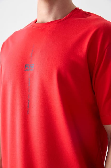 Übergröße Bedrucktes Rundhals-T-Shirt - Image 2