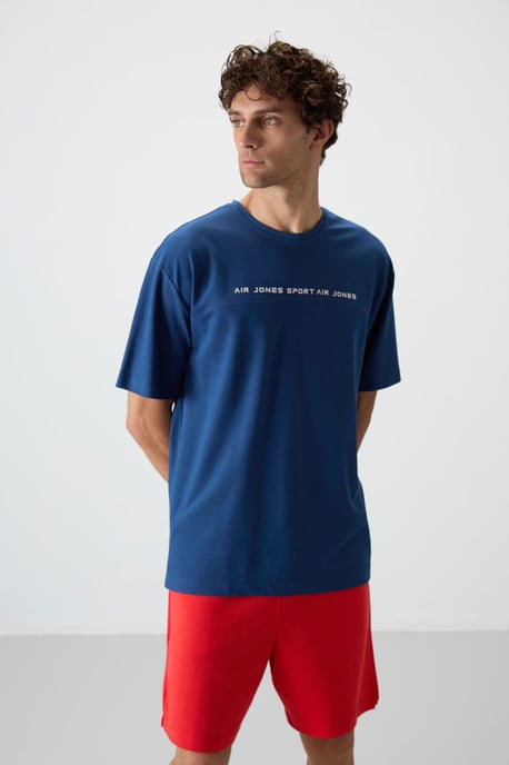 Oversized Rundhals T-Shirt mit Print - Image 4