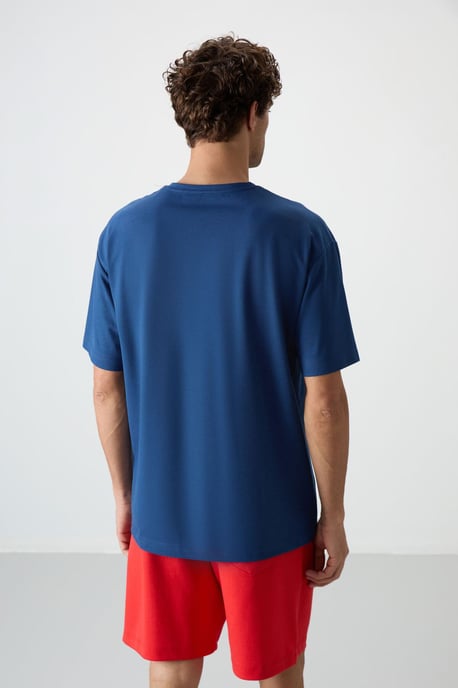 Oversized Rundhals T-Shirt mit Print - Image 5