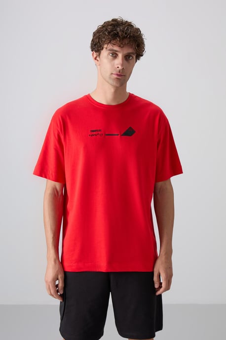 Oversized Baumwoll-Polyester Rundhalsausschnitt T-Shirt - Image 1