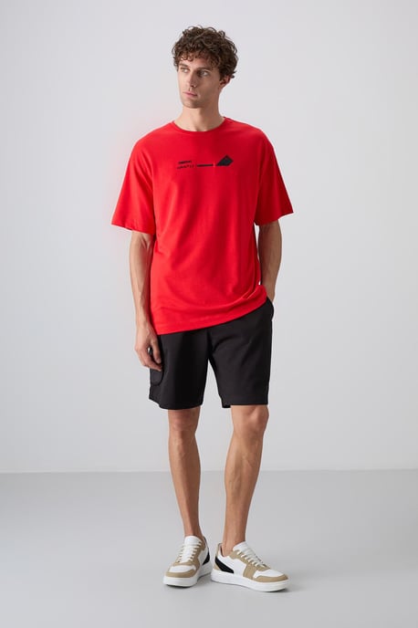 Oversized Baumwoll-Polyester Rundhalsausschnitt T-Shirt - Image 2