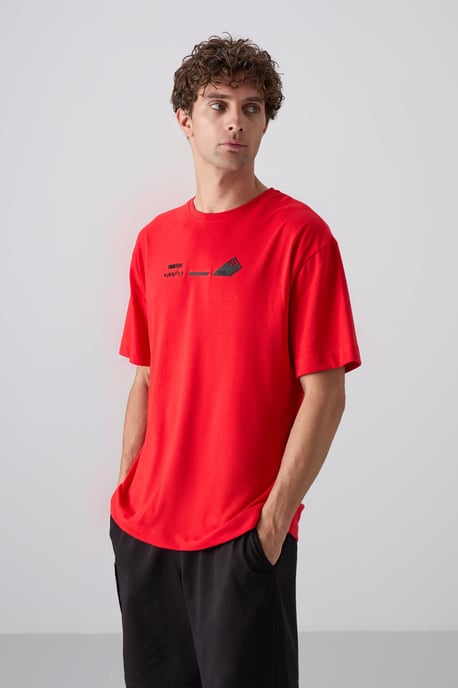 Oversized Baumwoll-Polyester Rundhalsausschnitt T-Shirt - Image 4