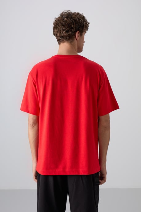 Oversized Baumwoll-Polyester Rundhalsausschnitt T-Shirt - Image 5