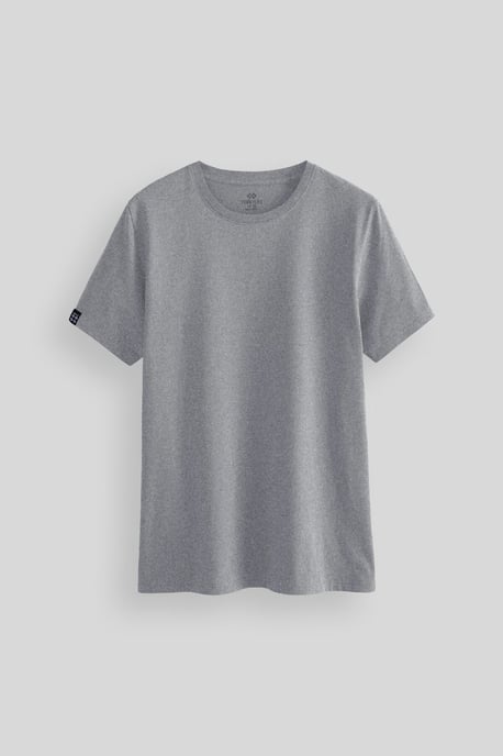Herren Baumwolle Elasthan Rundhals T-Shirt - Image 1