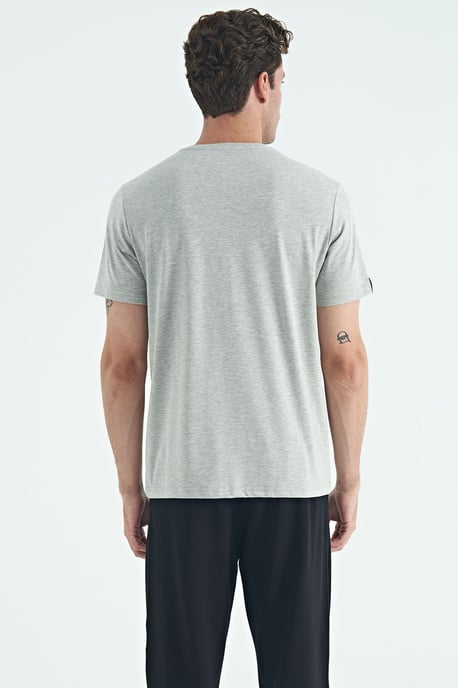 Herren Baumwolle Elasthan Rundhals T-Shirt - Image 6