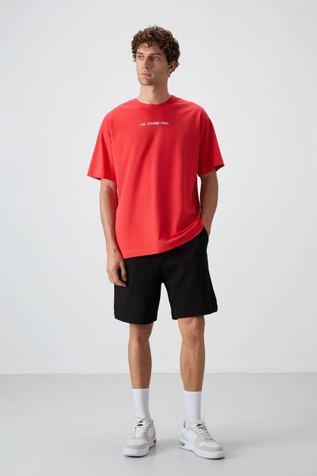 Tommy Life Oversized T-Shirt mit Rundhalsausschnitt und Print - Rot - Image 2