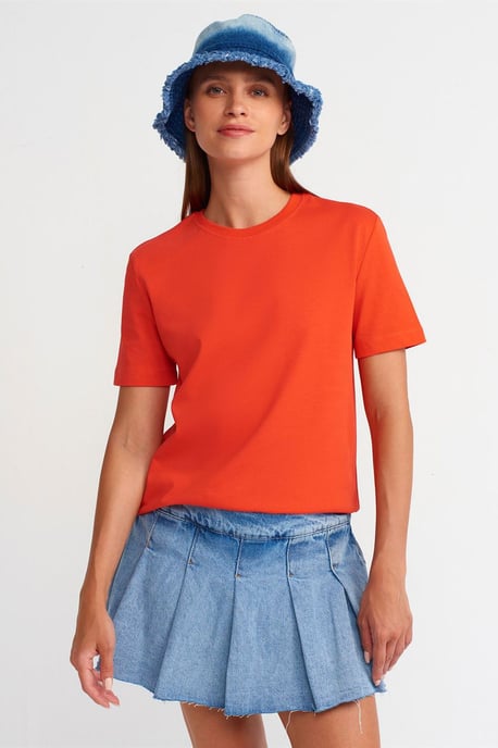 Damen Baumwoll Rundhals T-Shirt - Image 1
