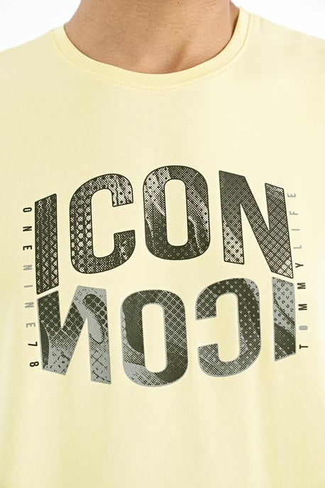 Bedrucktes Rundhalsausschnitt T-Shirt mit Patch - Image 3