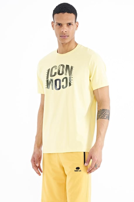 Bedrucktes Rundhalsausschnitt T-Shirt mit Patch - Image 4