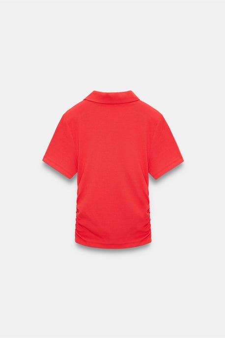 Frauen Crop Slim Fit Polo T-Shirt - Image 5