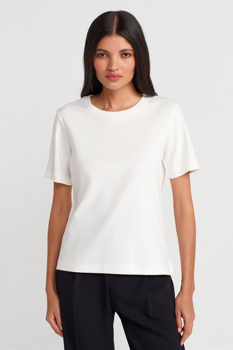 Damen Baumwoll Rundhals T-Shirt - Image 1