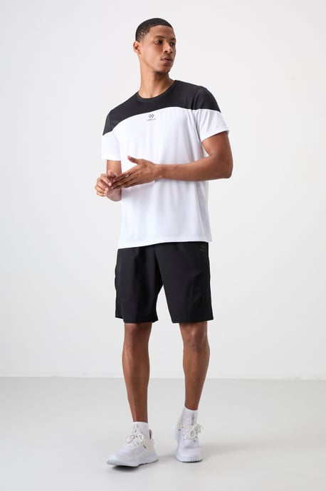 Herren-Farbenblockiertes Rundhals-T-Shirt - Image 2