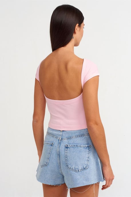 Damen Crop-Top mit quadratischem Ausschnitt und Cut-Out - Image 2