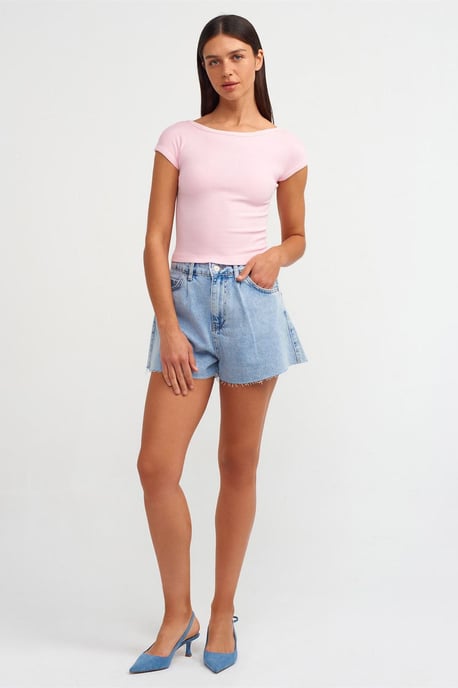 Damen Crop-Top mit quadratischem Ausschnitt und Cut-Out - Image 3