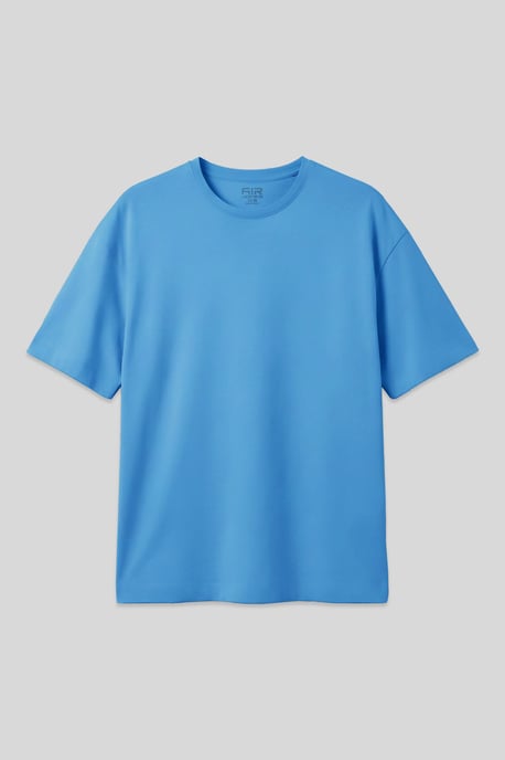 Übergroßes Baumwoll-Crewneck-T-Shirt - Image 1