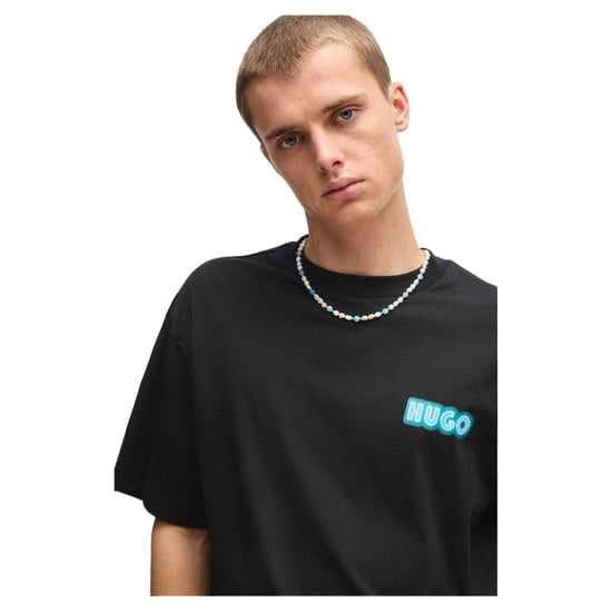 Hugo - "Duwood" T-Shirt für Herren, Baumwolle, Regulär (Schwarz) - Image 4