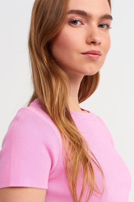 Damen Ripp-Crop-Top T-Shirt - Image 4