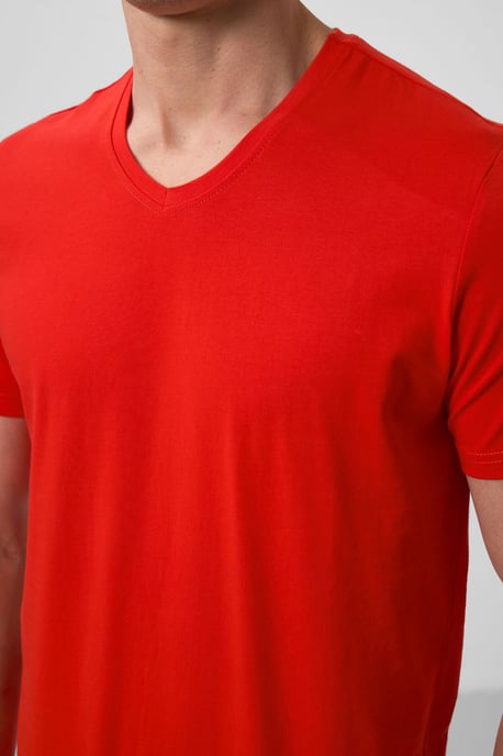 Herren V-Ausschnitt Kurzarm-T-Shirt - Image 4