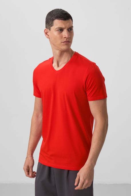 Herren V-Ausschnitt Kurzarm-T-Shirt - Image 5