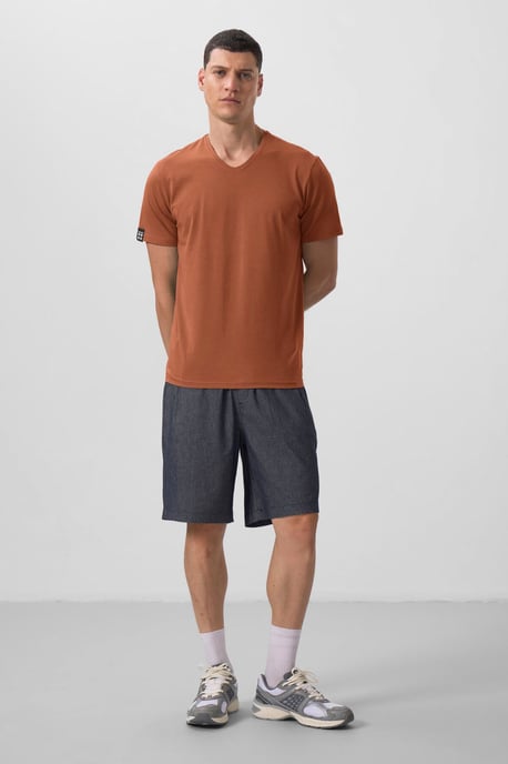 Herren V-Ausschnitt Kurzarm T-Shirt - Image 3