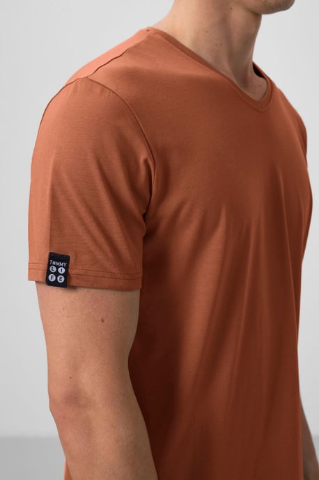 Herren V-Ausschnitt Kurzarm T-Shirt - Image 4