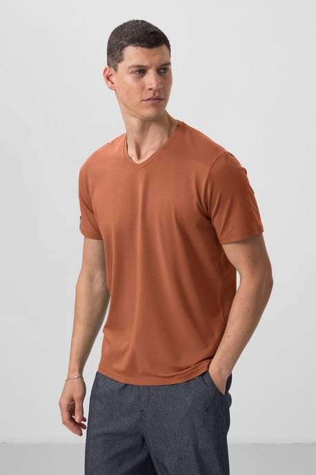 Herren V-Ausschnitt Kurzarm T-Shirt - Image 5
