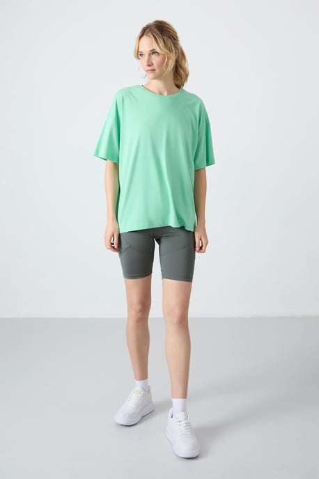 Übergrößen Baumwoll-Modal Rundhalsausschnitt T-Shirt - Image 2