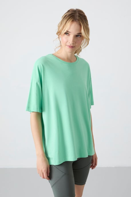 Übergrößen Baumwoll-Modal Rundhalsausschnitt T-Shirt - Image 5