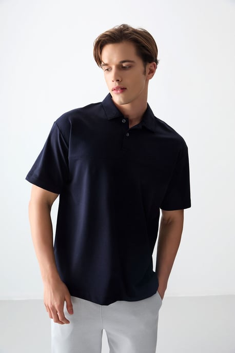 Oversized Polo-Kragen T-Shirt - Image 2