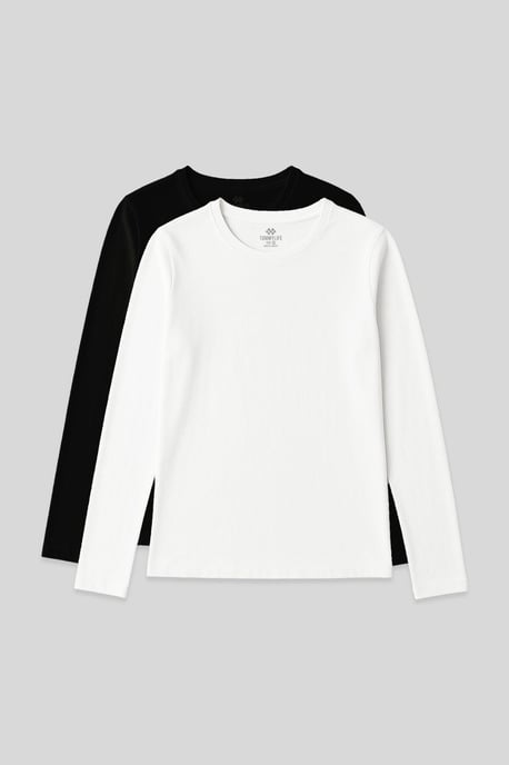 Damen Langarmshirt mit Rundhalsausschnitt - Image 1