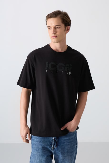 Übergroßes Logo-Print Rundhals-T-Shirt - Image 1
