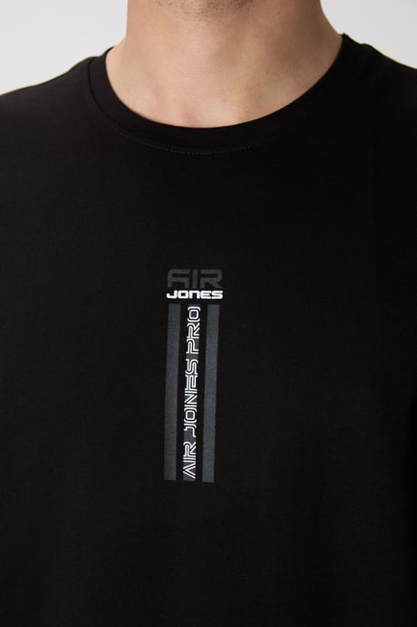 Übergrößen Baumwoll Crew-Neck Bedrucktes T-Shirt - Image 3