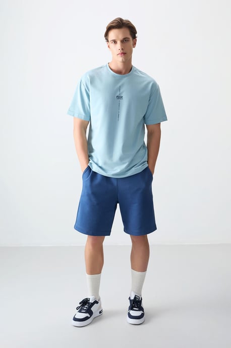 Übergröße Bedrucktes Rundhals-T-Shirt - Image 2