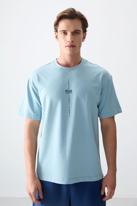 Übergröße Bedrucktes Rundhals-T-Shirt - Image 4