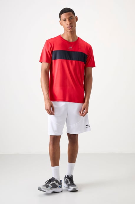 Herren Farbblockiertes Rundhals-T-Shirt - Image 2