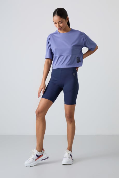 Oversized Polyester Crew Neck T-Shirt mit Tasche - Image 5