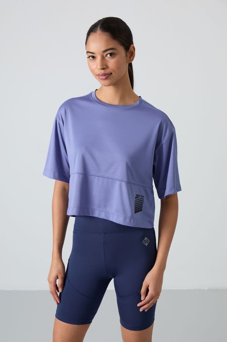 Oversized Polyester Crew Neck T-Shirt mit Tasche - Image 6