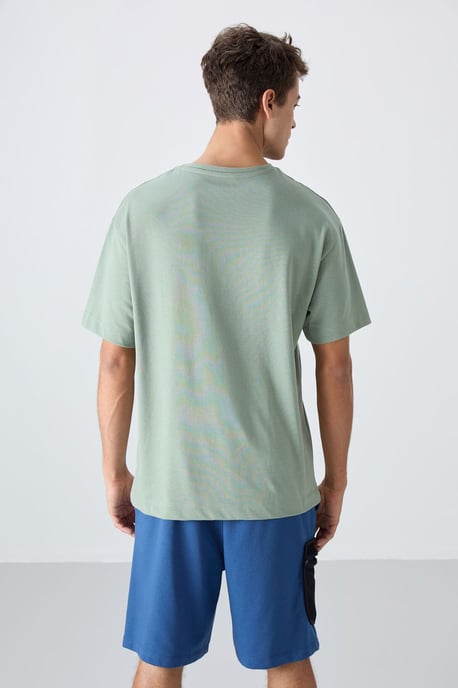 Übergroßes bedrucktes Baumwollmisch-T-Shirt - Image 5