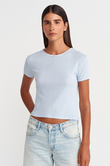 Damen Rippstrick Crop-Top - Image 1
