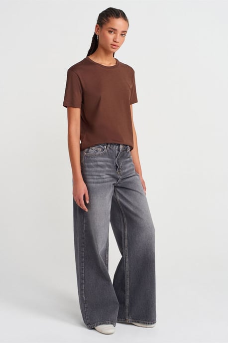 Damen Baumwoll-Modal Rundhals-T-Shirt - Image 4