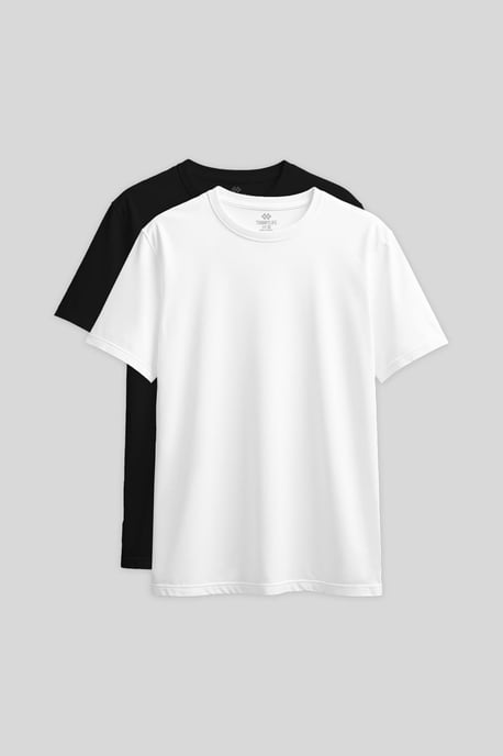 Damen Baumwoll-Elasthan Rundhals T-Shirt - Image 1