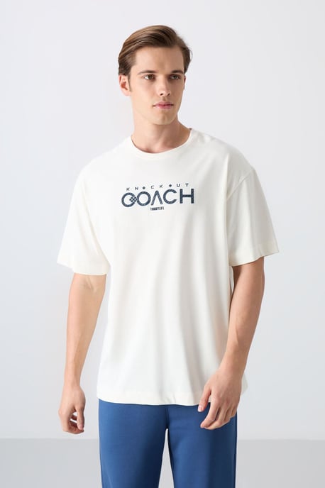 Oversized Logo-Patch Rundhals-T-Shirt - Image 4