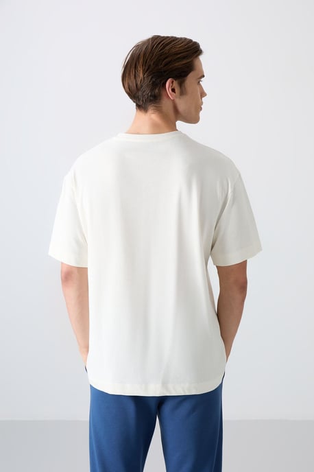 Oversized Logo-Patch Rundhals-T-Shirt - Image 5