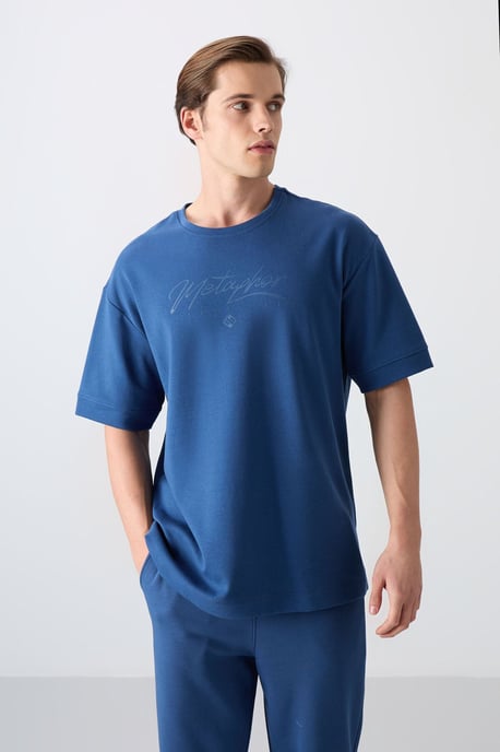 Übergröße Bedrucktes Rundhals-T-Shirt - Image 1